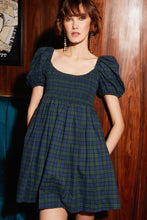 Load image into Gallery viewer, Lille Smocking Dress in Blackwatch Tartan - Yvonne.b