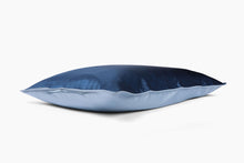 Load image into Gallery viewer, J'adore two-toned Silk Pillowcase in Navy/French Blue - Yvonne.b