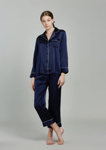 Load image into Gallery viewer, Estella Midnight Blue Silk PJ Set - Yvonne.b