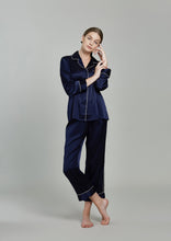 Load image into Gallery viewer, Estella Midnight Blue Silk PJ Set - Yvonne.b