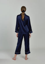 Load image into Gallery viewer, Estella Midnight Blue Silk PJ Set - Yvonne.b