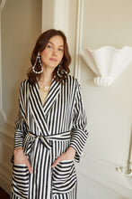 Load image into Gallery viewer, Colette Striped Silk Long Robe - Yvonne.b
