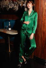 Load image into Gallery viewer, Constance Midnight Green Silk PJ Set - Yvonne.b