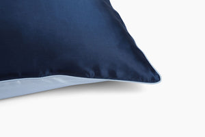 J'adore two-toned Silk Pillowcase in Navy/French Blue - Yvonne.b