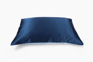 J'adore two-toned Silk Pillowcase in Navy/French Blue - Yvonne.b