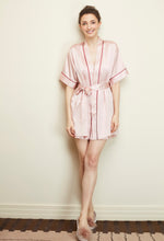 Load image into Gallery viewer, Jacques Champagne Pink Short Silk Robe - Yvonne.b
